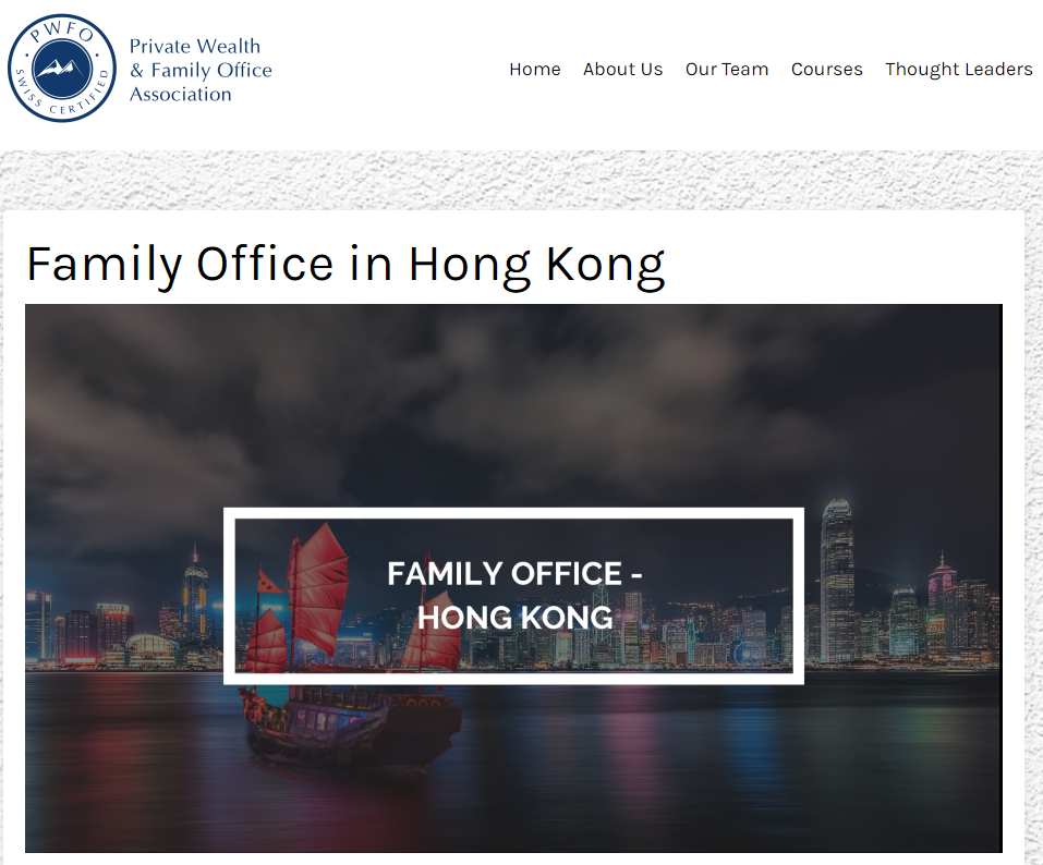Family Office in Hong Kong